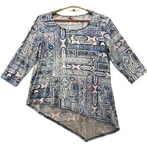 Chicos‎ Tunic Asymmetrical Top Blue XL Or 3